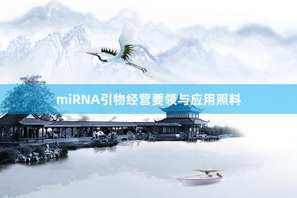 miRNA引物经营要领与应用照料
